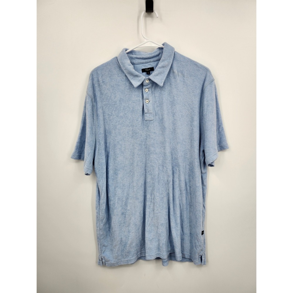 Rails Polo Shirt Mens XL Blue Terry Cloth Short Sleeve Casual Summer Top